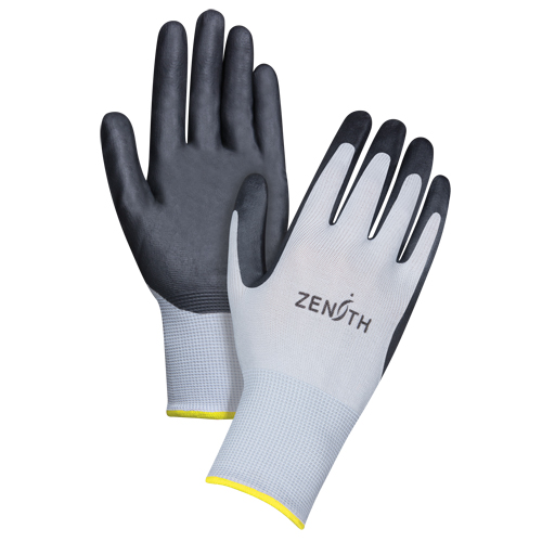 Lightweight Breathable Coated Gloves, 11/2X-Large, Foam Nitrile Coating, 13 Gauge, Polyester Shell Cam Industrial
