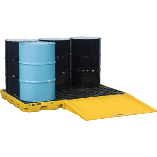Centres d'accumulation EcoPolyBlend, Capacit&eacute; de d&eacute;versement 73 gal. US, 73" x 49" x 5,5" Cam Industrial