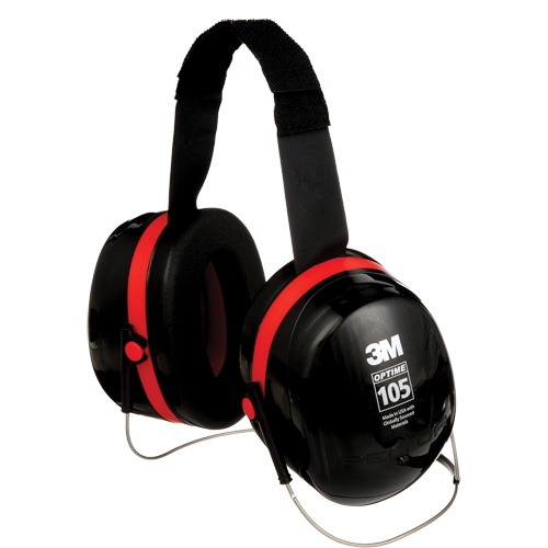 Peltor Optime 105 Series Earmuffs, Neckband, 29 NRR dB Cam Industrial