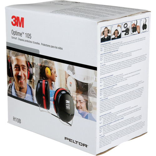 Peltor Optime 105 Series Earmuffs, Neckband, 29 NRR dB Cam Industrial