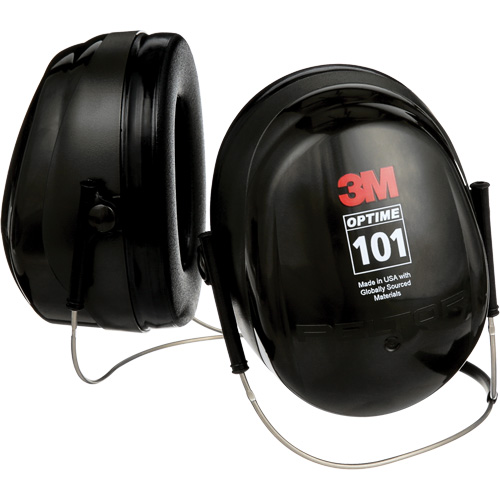 Peltor Optime 101 Series Earmuffs, Neckband, 26 NRR dB Cam Industrial