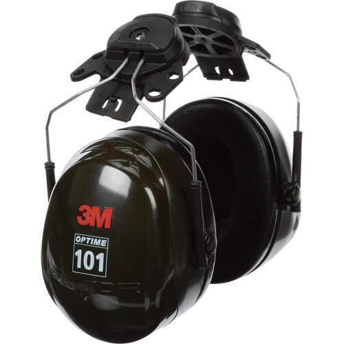 Peltor Optime 101 Series Earmuffs, Cap Mount, 24 NRR dB Cam Industrial