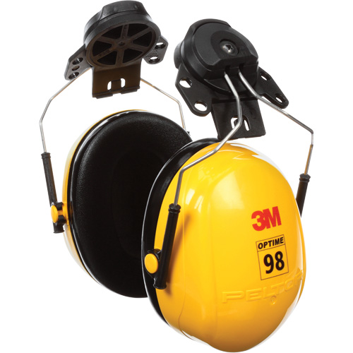 Peltor Optime 98 Series Earmuffs, Cap Mount, 23 NRR dB Cam Industrial