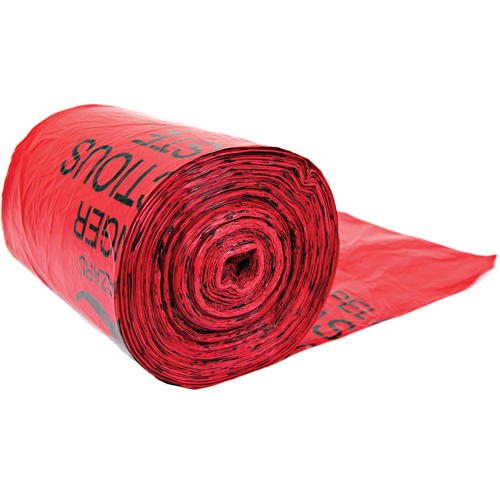 Sacs pour d&eacute;chets dangereux, Biorisque, 24" lo x 33" la, Capacit&eacute; de 56.8 L (15 gal.) Cam Industrial
