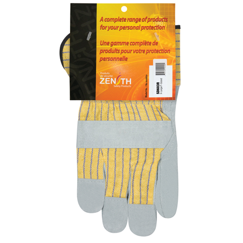 Gants d'ajusteur de qualit&eacute; sup&eacute;rieure, T-Grand, Paume en Cuir de vache refendu, Doublure en Coton Cam Industrial