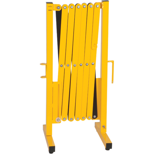 Barri&egrave;re extensible, 37" h x 11' lo, Noir/Jaune Cam Industrial