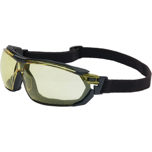 Lunettes de s&eacute;curit&eacute; &eacute;tanches Uvex Tirade, Lentille Ambr&eacute;e, Antibu&eacute;e, ANSI Z87+/R&eacute;pond ou surpasse la norme CSA Z94.3 Cam Industrial