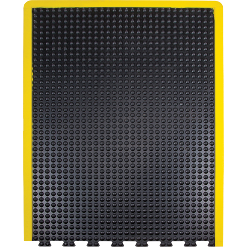 Tapis antifatigue en d&ocirc;me, &agrave; bulles, 3' x 4' x 1/2", Noir, Caoutchouc Cam Industrial