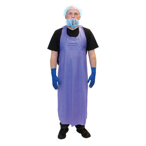 Vinyl Aprons, Vinyl, Blue, 35" W x 45" L Cam Industrial
