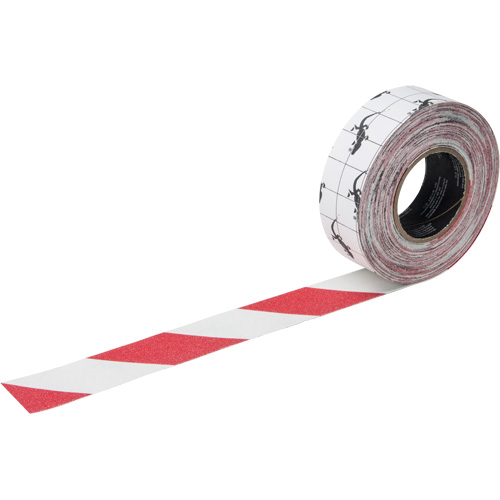 Premium Anti-Skid Tape, 2" x 60', Red & White Cam Industrial