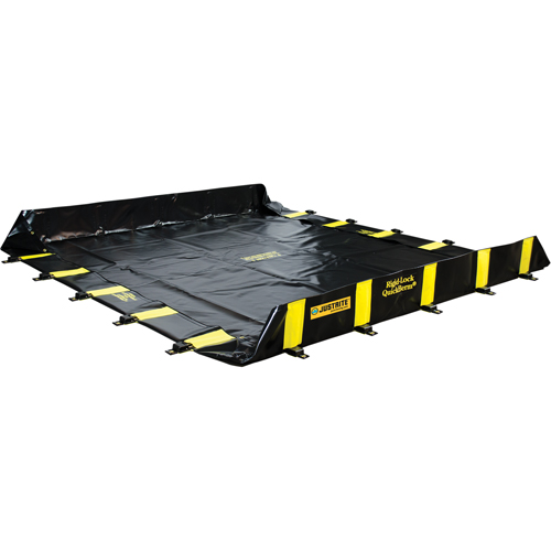 Bermes Rigid-Lock QuickBerm, Capacit&eacute; 745 gal. US, 10' la x 10' lo x 12" h, Paroi &agrave; piquets Cam Industrial