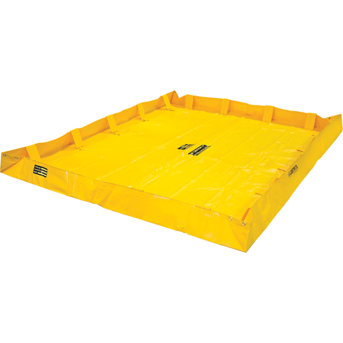 Berme de confinement Lite QuickBerm , Capacit&eacute; 318 gal. US, 8' la x 8' lo x 8" h, Support &agrave; encliqueter Cam Industrial