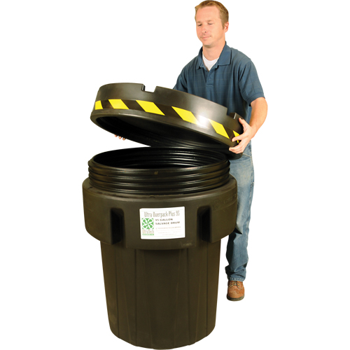 Ultra-Recycled Overpack&reg; Salvage Drum, 95 gal., Stationary Cam Industrial