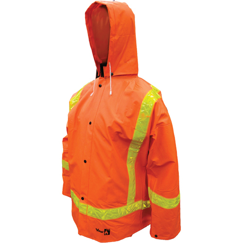 Open Road FR PVC Rain Suits, Small, Orange Cam Industrial