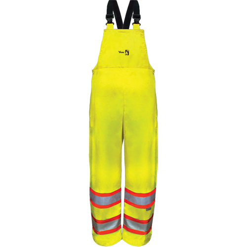 Hi-Vis FR/PU Safety Rain Bib Pants, 4X-Large Cam Industrial