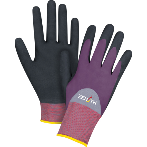 Gants enduits de premi&egrave;re qualit&eacute; ZX-2, 9/Grand, R&ecirc;vetement Nitrile/Mousse de nitrile, Calibre 18, Enveloppe en Nylon Cam Industrial