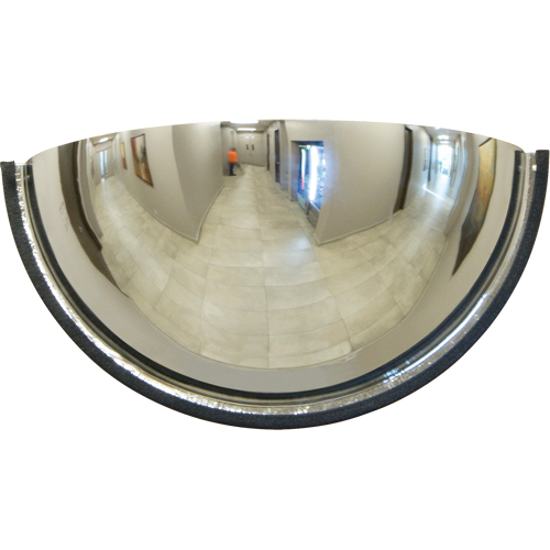 Miroir en d&ocirc;me 180°, Demi-d&ocirc;me, Dessus ferm&eacute;, Diam&egrave;tre 18" Cam Industrial