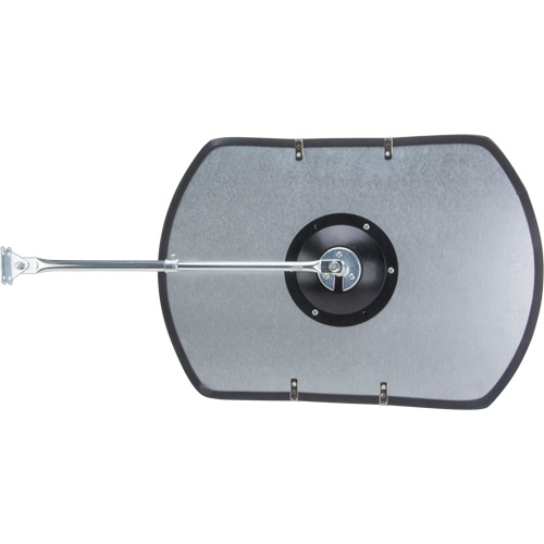 Roundtangular Convex Mirror with Telescopic Arm, 12" H x 18" W, Indoor/Outdoor Cam Industrial