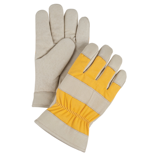 Premium Winter-Lined Work Gloves, Medium, Grain Pigskin Palm, Foam Fleece Inner Lining Cam Industrial
