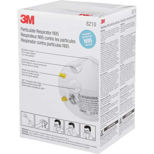 Respirateurs contre les particules 8210, N95, Certifi&eacute; NIOSH Cam Industrial