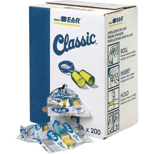 E-A-R Classic Earplugs, Bulk - Polybag, Corded Cam Industrial
