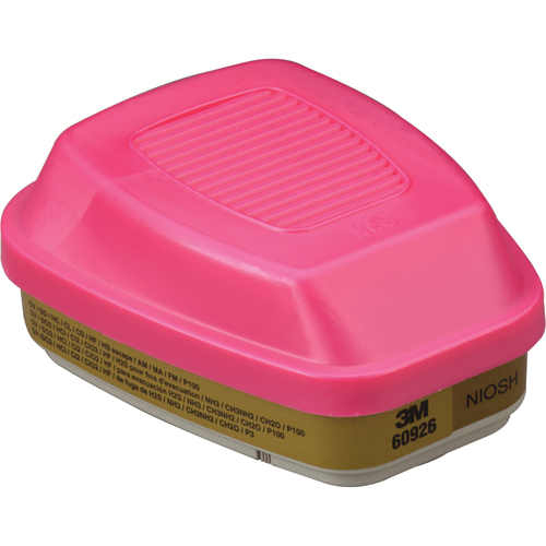 6000 Series Respirator Cartridges, Gas/Vapour Cartridge, Multi-Gas/Vapour/P100 Cam Industrial