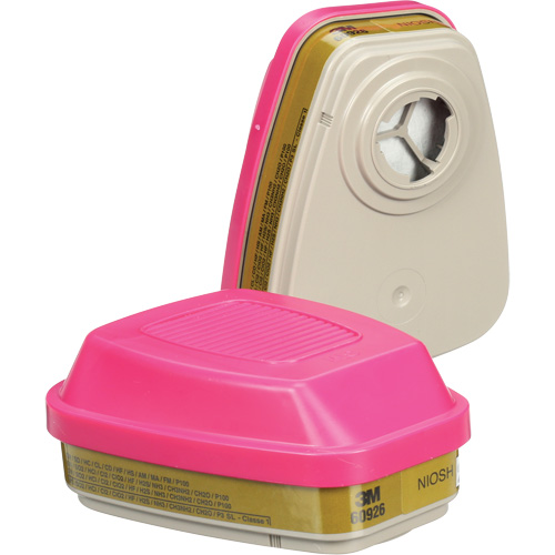 6000 Series Respirator Cartridges, Gas/Vapour Cartridge, Multi-Gas/Vapour/P100 Cam Industrial