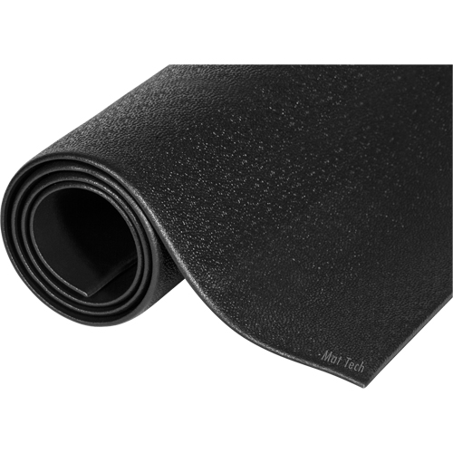 Tapis Comfort-King, Lisse, 3' x 3' x 3/8", Noir, &eacute;ponge Cam Industrial