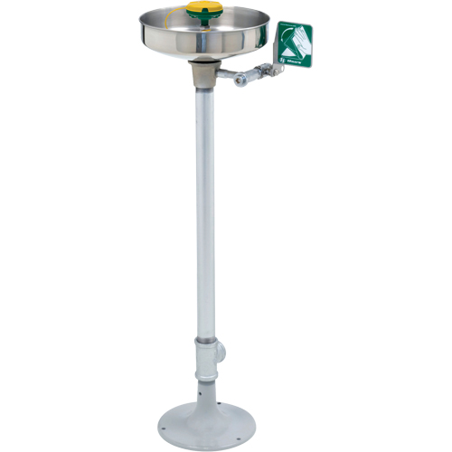 Axion&reg; Eye/Face Wash Station, Pedestal Installation, Stainless Steel Bowl Cam Industrial