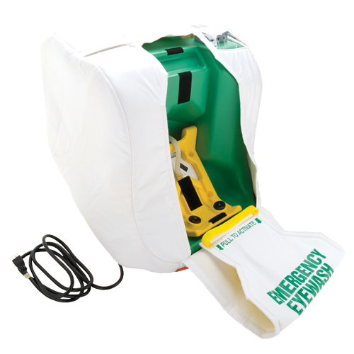 Heated Portable Eyewash Station, Gravity-Fed, 16 gal. Capacity, Meets ANSI Z358.1 Cam Industrial