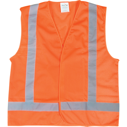 Veste de s&eacute;curit&eacute; pour la circulation, Orange haute visibilit&eacute;, Moyen, Polyester Cam Industrial