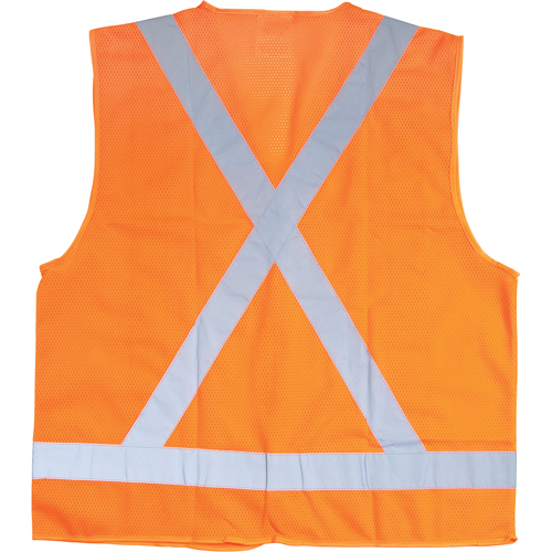 Veste de s&eacute;curit&eacute; pour la circulation, Orange haute visibilit&eacute;, Moyen, Polyester Cam Industrial