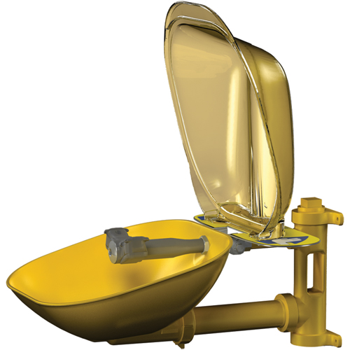 Halo Eyewash Stations, Wall-Mount Installation, Plastic Bowl Cam Industrial