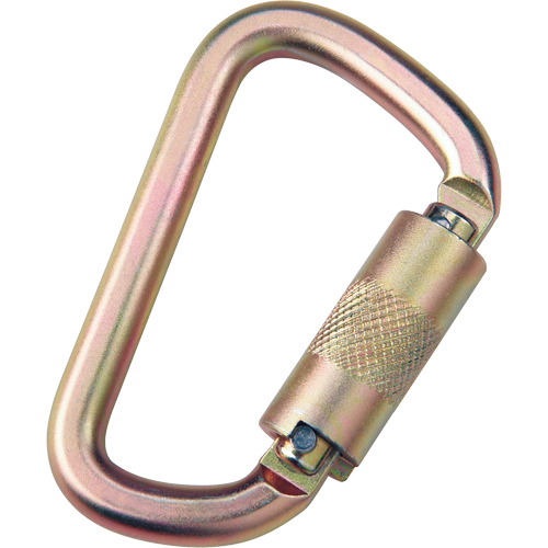 Anchorage Connecting Carabiner, Steel, 420 lbs. Capacity Cam Industrial