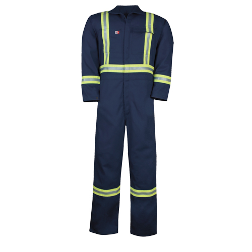 Westex UltraSoft&reg; Unlined Coveralls, Size 34/36, Navy Blue, 12.4 cal/cm2 Cam Industrial