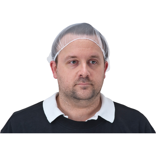 Hair Nets, Nylon, 18", White Cam Industrial