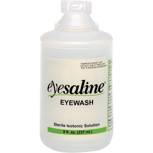 Bouteilles de solution saline pour douche oculaire, Bouteille Plein, 8 oz Cam Industrial