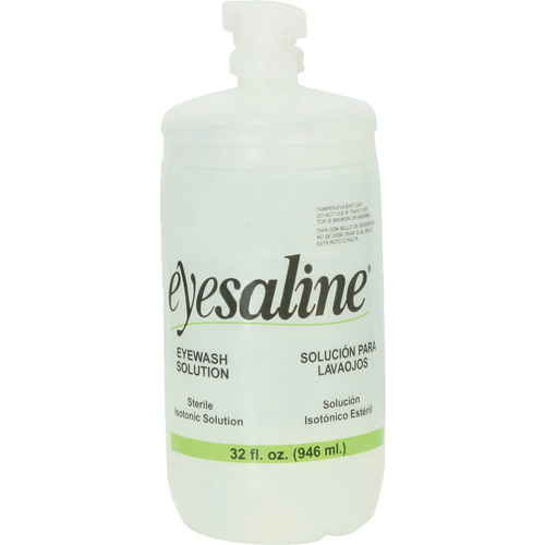 Bouteilles de solution saline pour douche oculaire, Bouteille Plein, 32 oz Cam Industrial