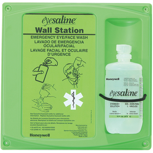 Saline Eyewash Wall Station, Single Cam Industrial
