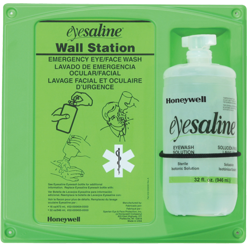 Saline Eyewash Wall Station, Single Cam Industrial