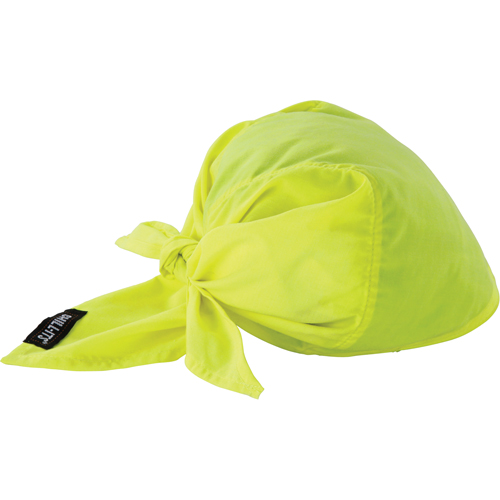 Chill-Its&reg; 6710CT Cooling Triangle Hats, High Visibility Lime-Yellow Cam Industrial