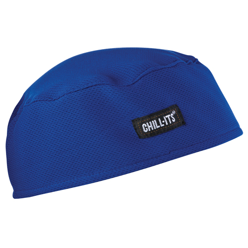 Chill-Its&reg; 6630 Cooling Skull Caps, Blue Cam Industrial