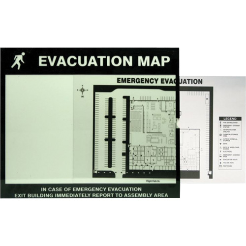 Evacuation Map Holder Clear Insert Cam Industrial