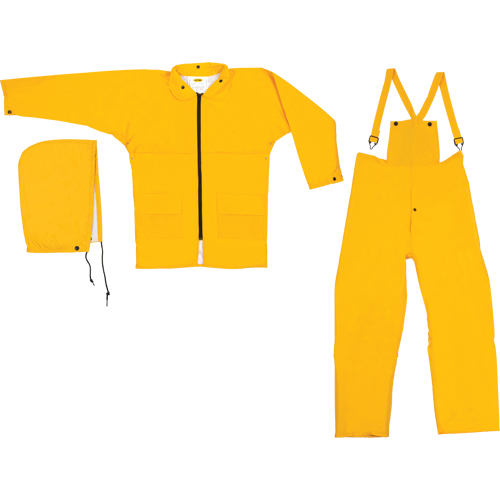 Natpac Rain Suit, Nylon, Medium, Yellow Cam Industrial