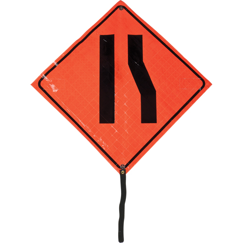 Enseigne enroulable chauss&eacute;e &eacute;troite, 24" x 24", Vinyle, Pictogramme Cam Industrial