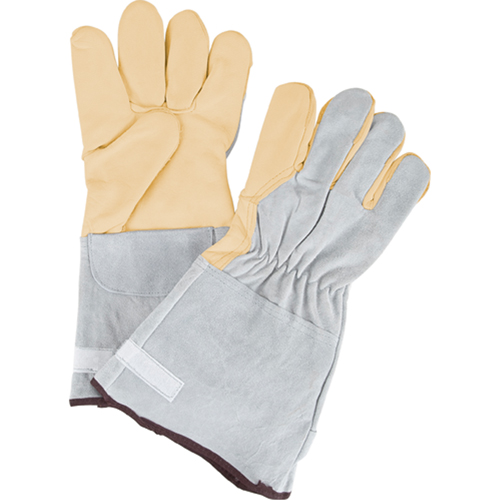 Standard-Duty Snug Wrist Work Gloves, Large, Grain Cowhide Palm Cam Industrial