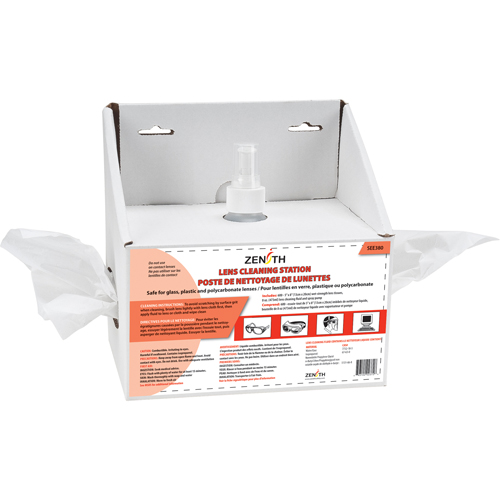Poste de nettoyage jetables pour lentilles, Carton, 8" lo x 4" p x 8" h Cam Industrial