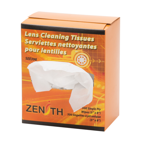 Serviettes nettoyantes pour lentilles, 5" x 8", 300 /pqt. Cam Industrial