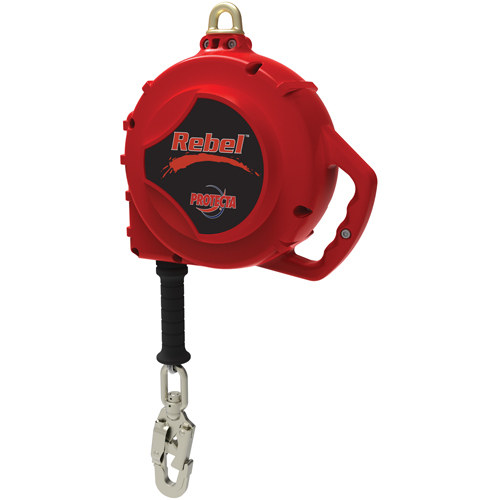 Cordage de s&eacute;curit&eacute; autor&eacute;tractable Rebel, 33', Acier galvanis&eacute;, Pivotant Cam Industrial