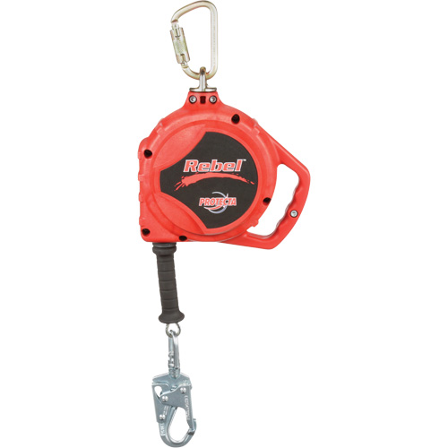 Cordage de s&eacute;curit&eacute; autor&eacute;tractable Rebel, 33', Acier galvanis&eacute;, Pivotant Cam Industrial